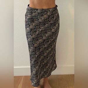 Urban Outfitters Satin Midi Skirt